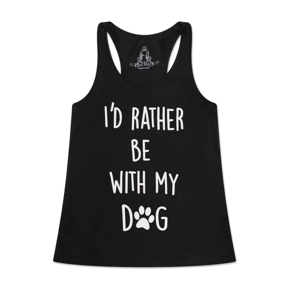 Brand New I'd rather be with my dog Tank Top